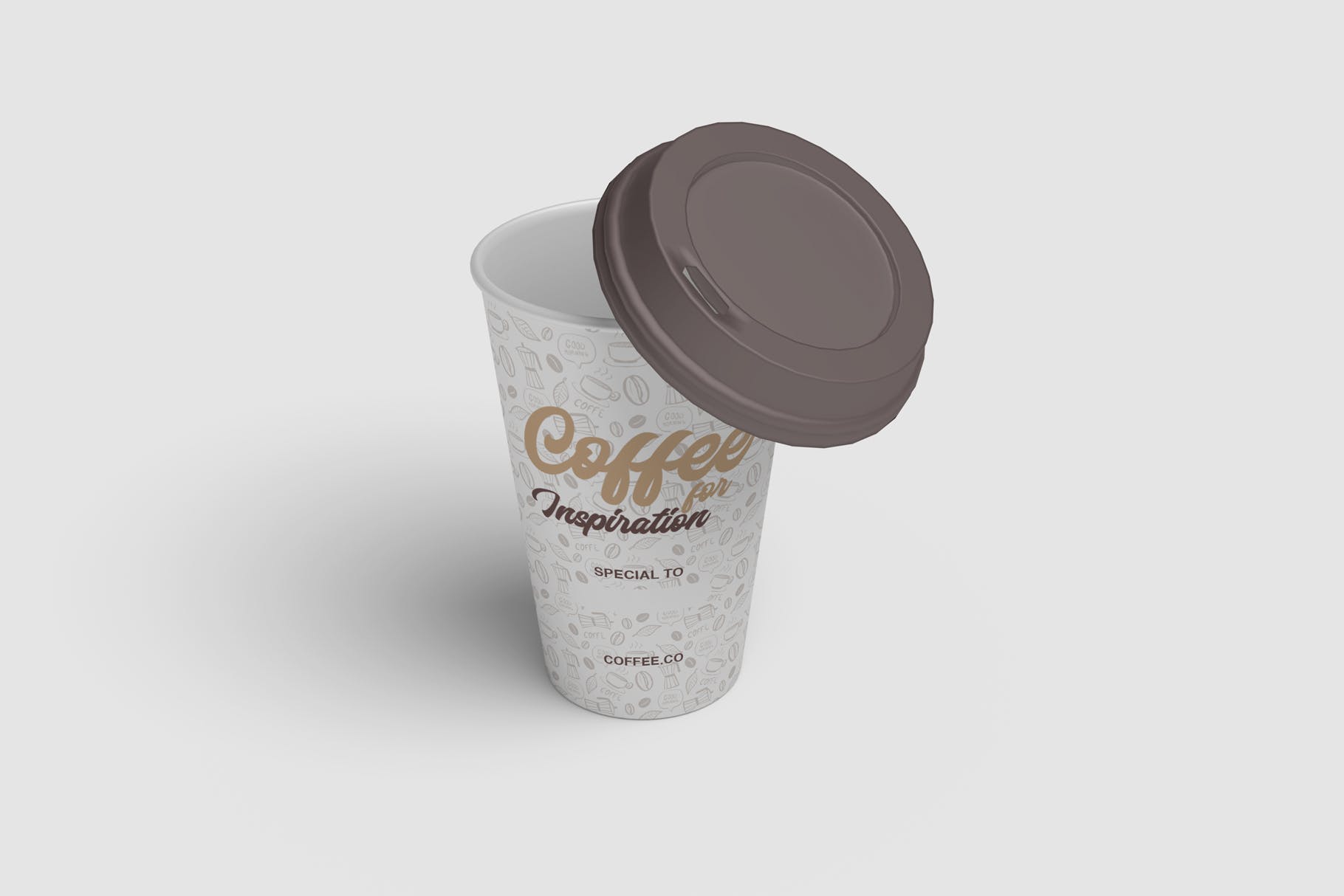 咖啡纸杯外观图案设计预览普贤居精选 Cup of Coffee Mockup插图(1)