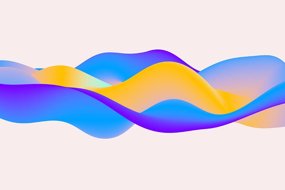多彩液体流动波纹高清背景图素材包 Soft Colorful Waves Background Set插图(11)