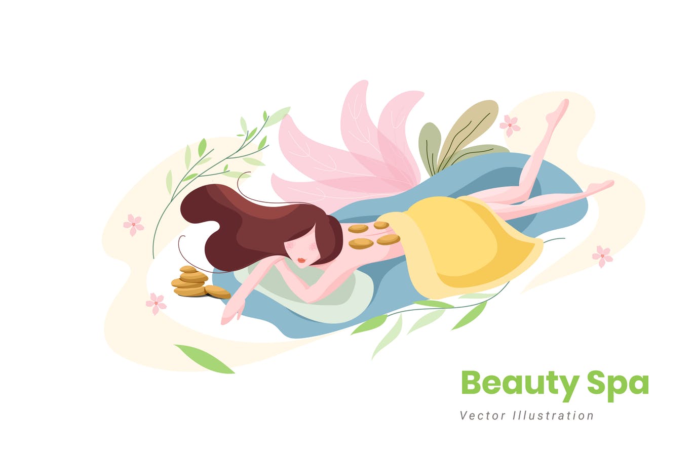 美容SPA主题矢量插画非凡图库精选设计素材v9 Beauty Spa Vector Illustration插图