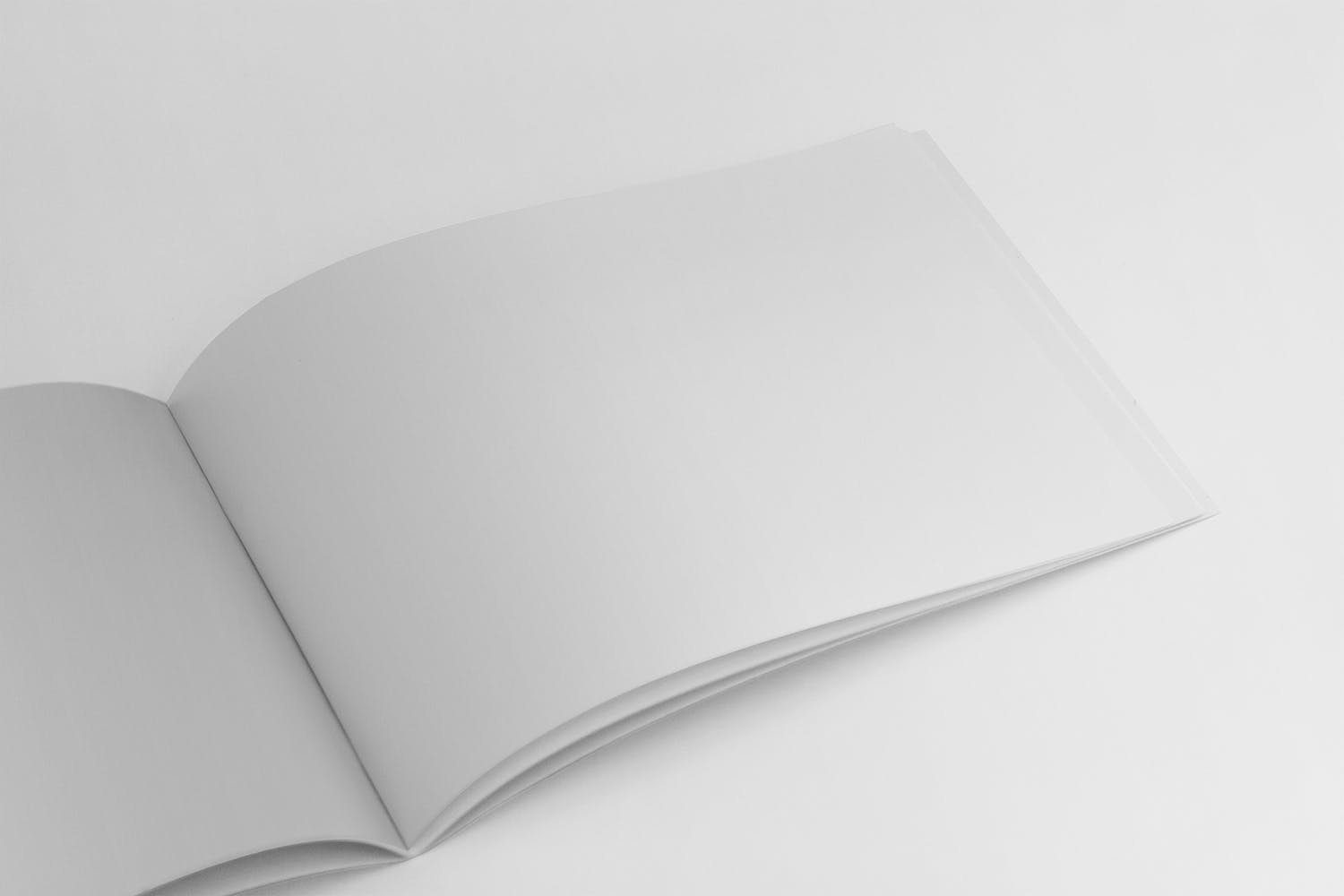 横版设计企业&品牌宣传册右侧特写图样机16图库精选模板 US Half Letter Brochure Mockup Closeup Right Page插图(1)