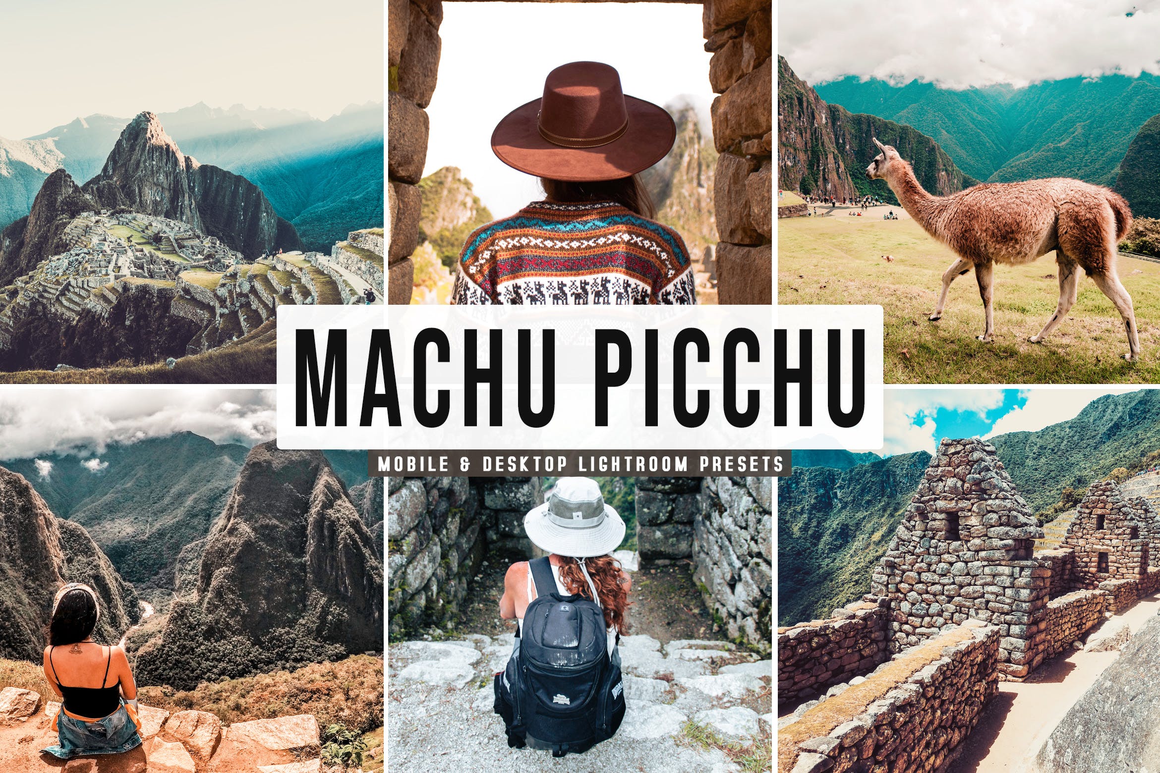 美丽山景摄影照片后期调色Lightroom预设 Machu Picchu Mobile & Desktop Lightroom Presets插图