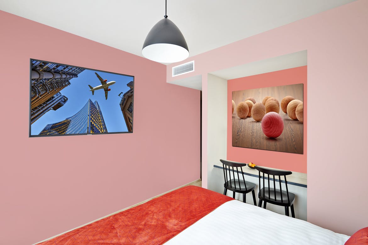 酒店房间装饰画框样机普贤居精选模板v01 Hotel-Room-01-Mockup插图(5)