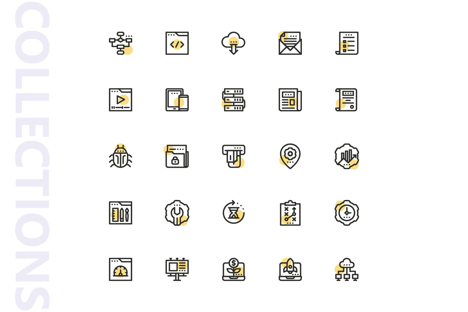 25枚SEO搜索引擎优化营销矢量圆点装饰素材库精选图标v1 SEO Marketing Shape Icons插图(3)