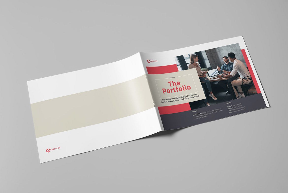 工作室/企业/机构组织适用的宣传画册模板 The Portfolio Landscape插图(10)