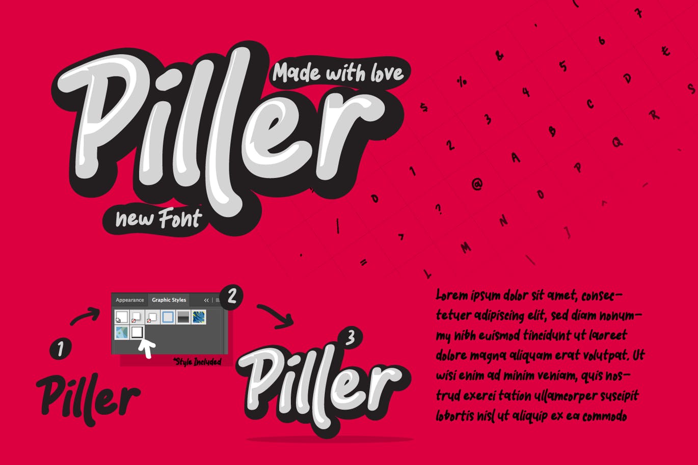 创意休闲时尚英文书法字体16设计素材网精选 Piller the casual trendy font插图