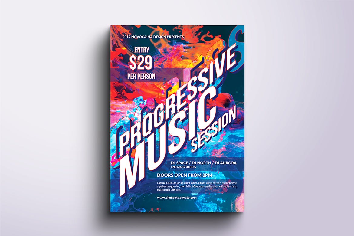 迪斯科音乐舞厅主题活动派对海报PSD素材素材库精选模板合集v4 Event Party Posters & Flyers Bundle V4插图(5)