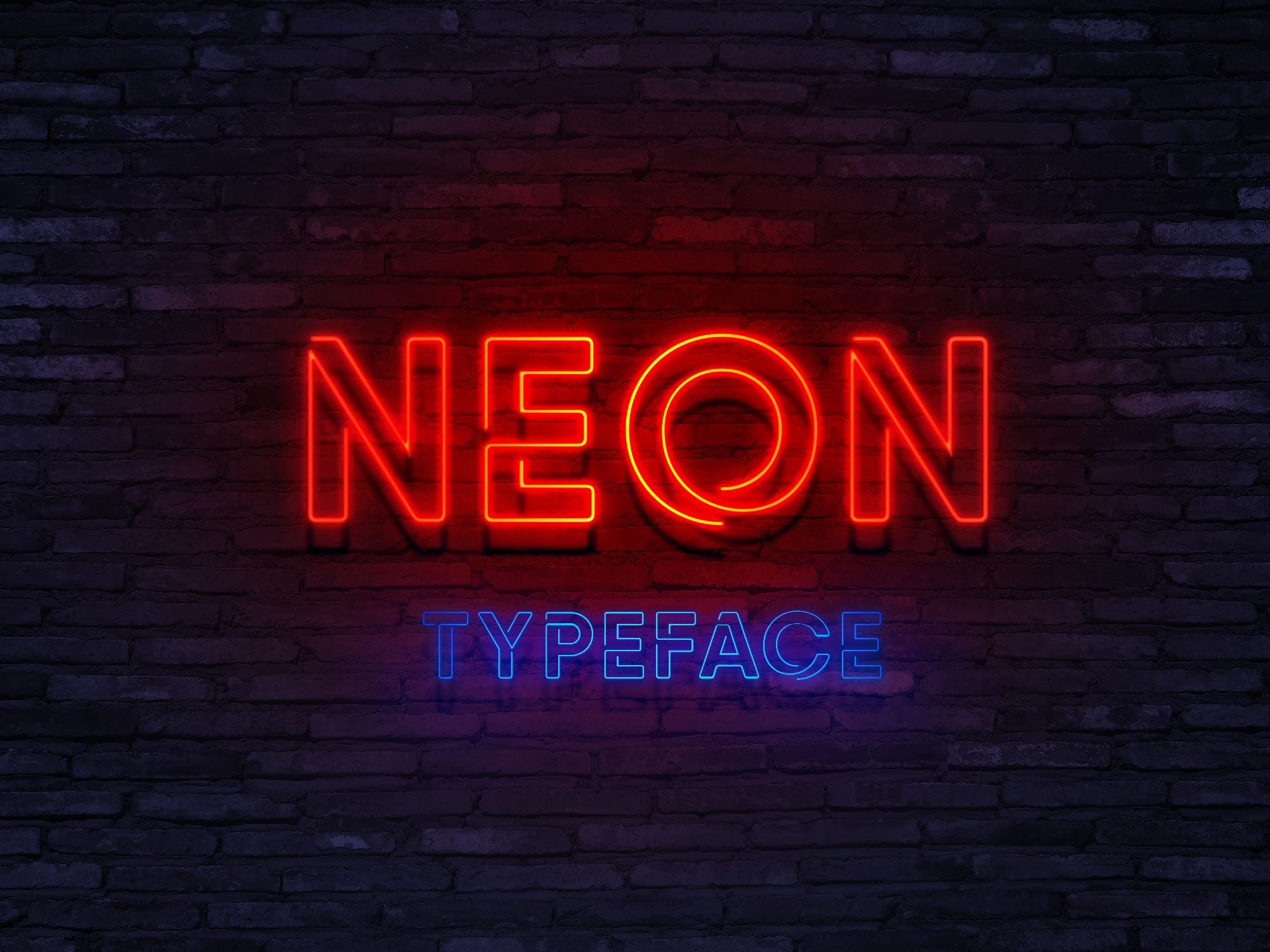 霓虹灯风格品牌设计英文装饰字体亿图网易图库精选 Neon Display Font插图(3)