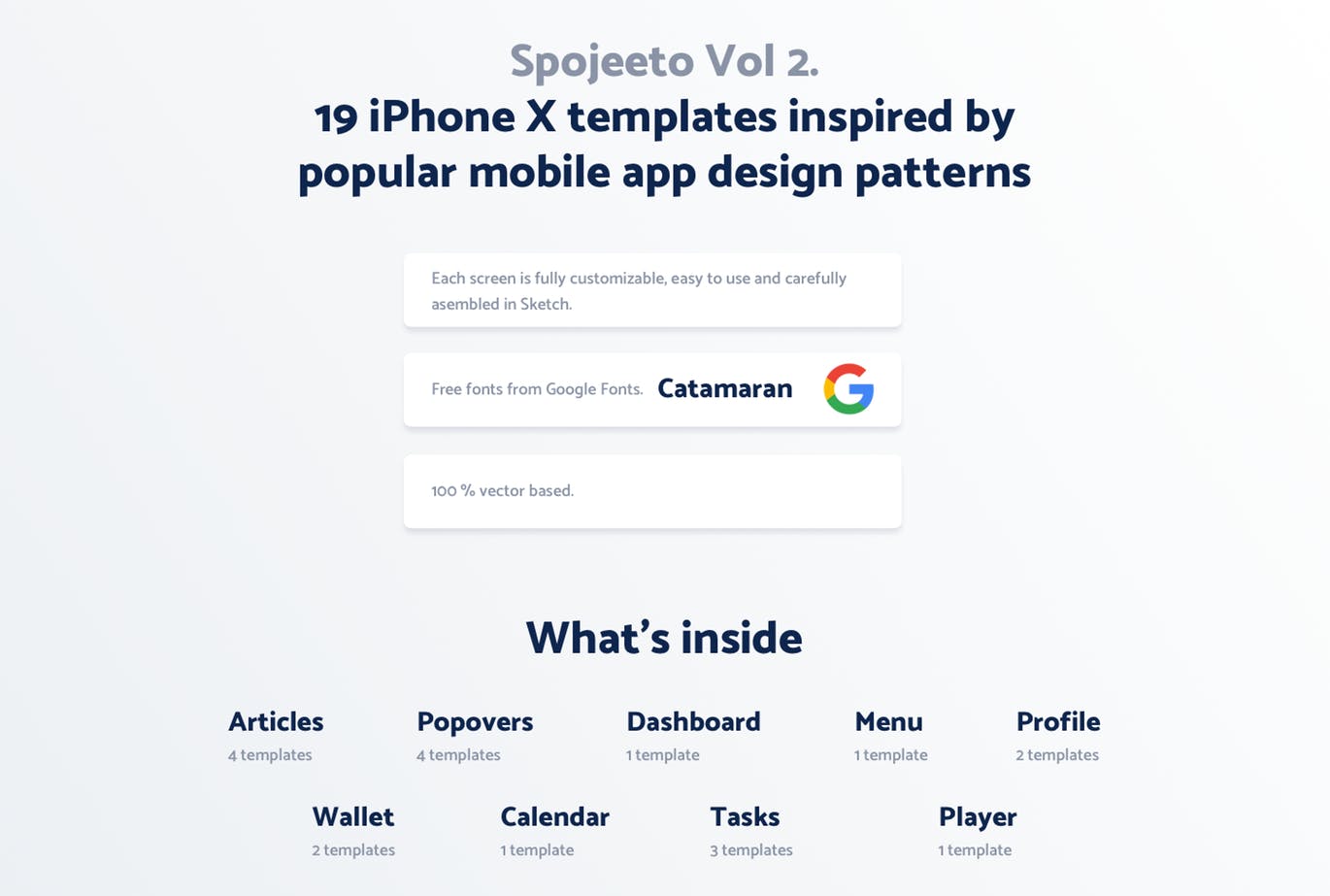 极简主义设计风格APP应用UI设计素材库精选套件v2 Vol. 2 – Spojeeto Mobile App UI Kit插图(1)
