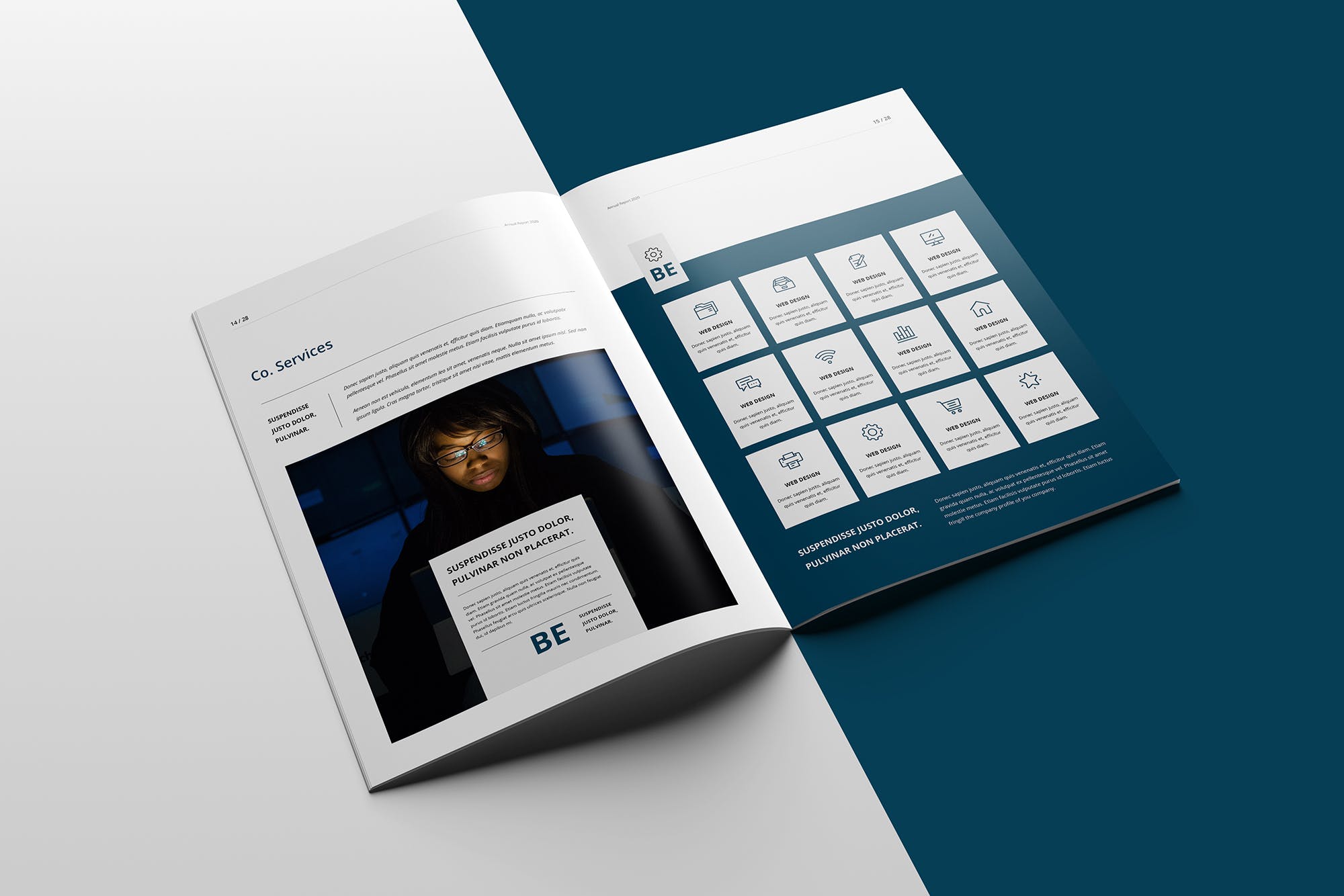 2020年企业年终总结报告设计INDD模板 Annual Report 2020 | 28 Pages插图(14)