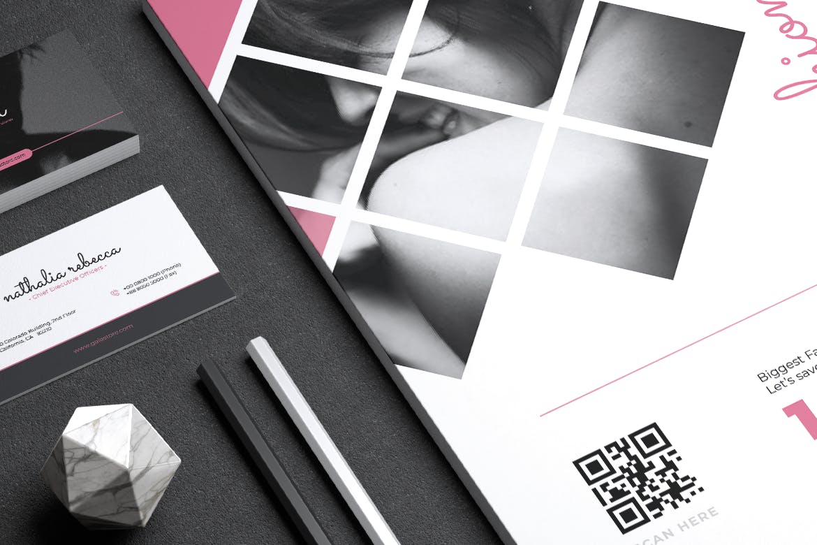 时装秀/活动传单&16设计网精选名片模板 GAIA Fashion Show / Event Flyer & Business Card插图(5)