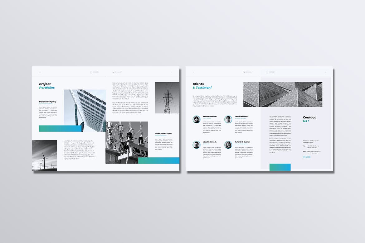 新能源发电厂企业宣传画册设计模板 ENERGY Power Plant Company Profile Brochures插图(6)