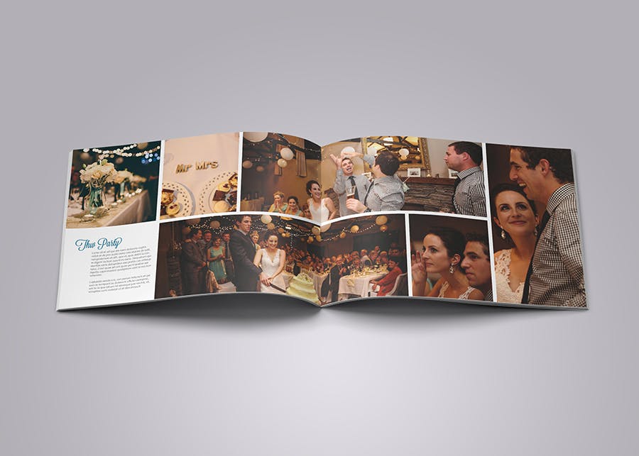 现代时尚简约风格婚纱照画册设计模板 Wedding Photo Album插图(9)