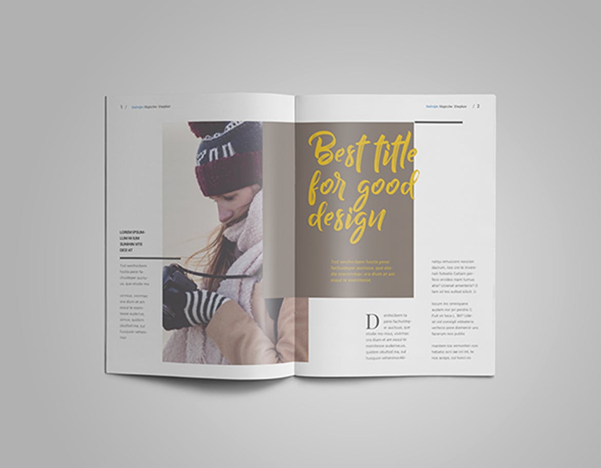 高端旅行/摄影主题普贤居精选杂志版式设计InDesign模板 InDesign Magazine Template插图(1)