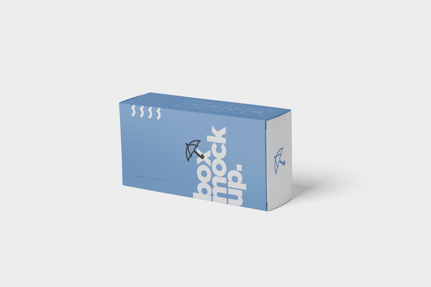 避孕套包装盒外观设计素材库精选模板 Box Mockup  Long Vertical Rectangle插图(2)