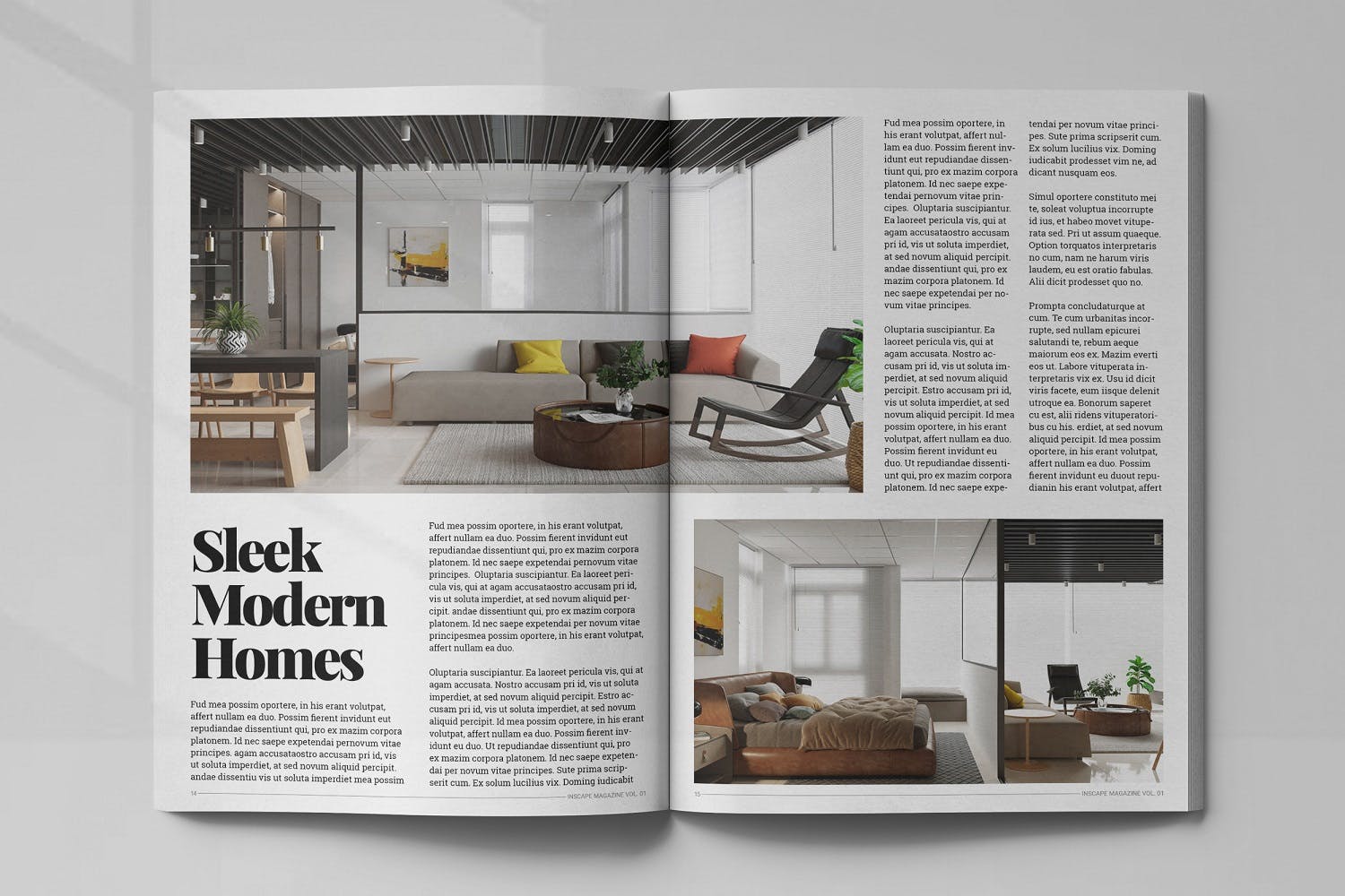 室内设计主题普贤居精选杂志排版设计模板 Inscape Interior Magazine插图(7)