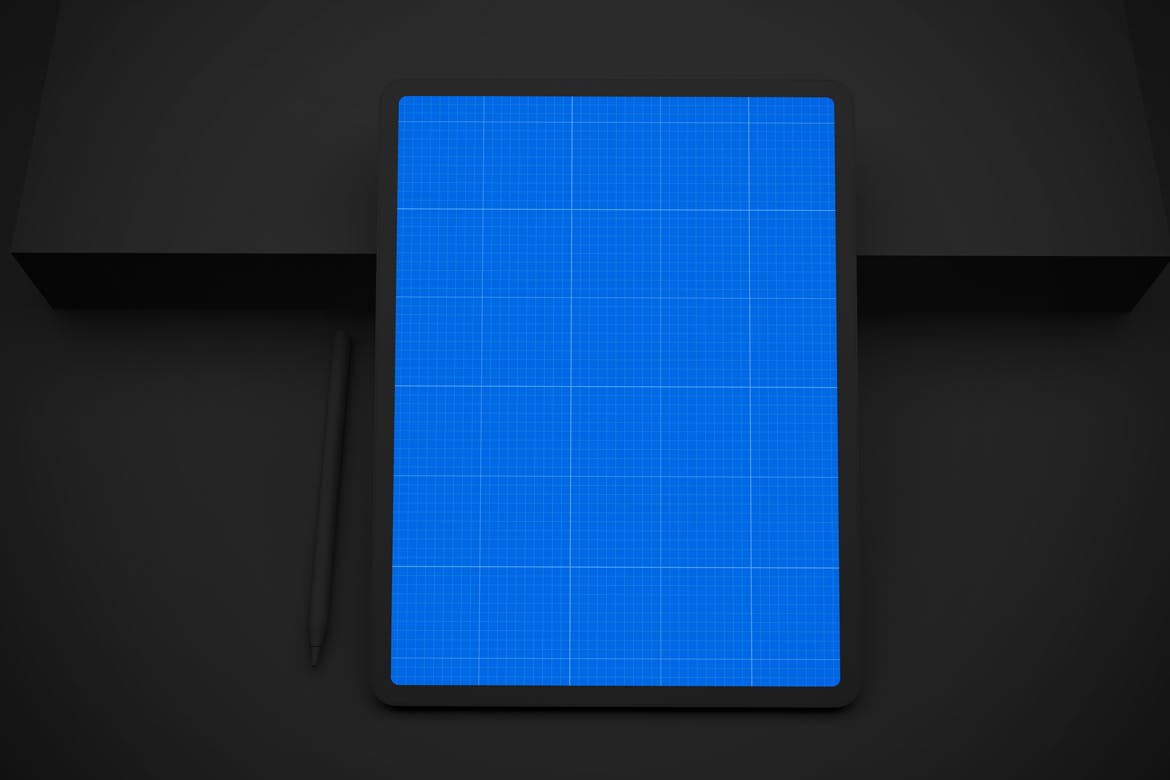 酷黑背景iPad平板电脑UI设计屏幕预览普贤居精选样机模板 Dark iPad Pro V.2 Mockup插图(10)