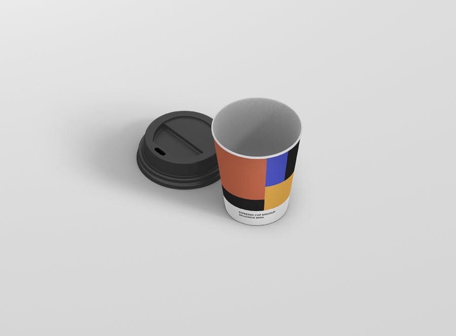 浓缩咖啡杯一次性纸杯素材库精选 Espresso Coffee Cup Mockup插图(10)