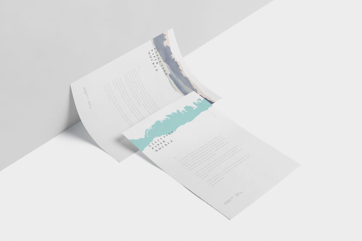 企业宣传单张设计效果图样机普贤居精选 Executive Paper Mockup – 7×10 Inch Size插图(2)