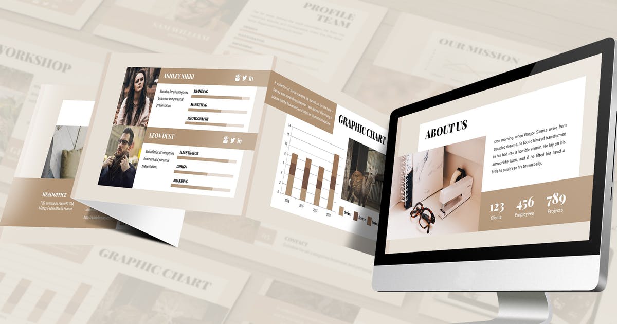 企业年度报告16设计素材网精选Google演示模板 Alhambra – Lookbook Google Slides Template插图