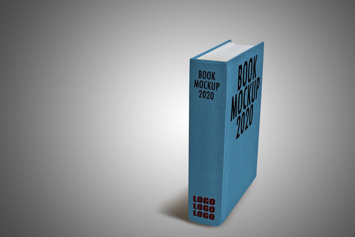 立放式精装硬封图书外观设计效果图样机素材库精选 Hardcover_Book_Mockup插图(1)