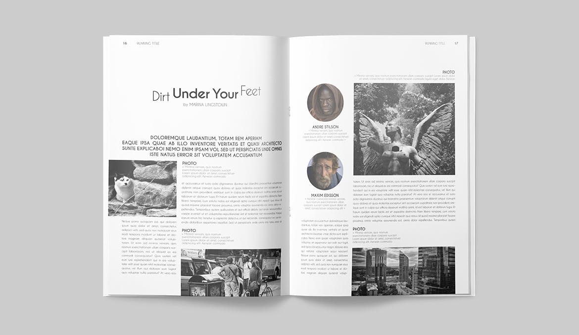 一套专业干净设计风格InDesign16设计网精选杂志模板 Magazine Template插图(8)