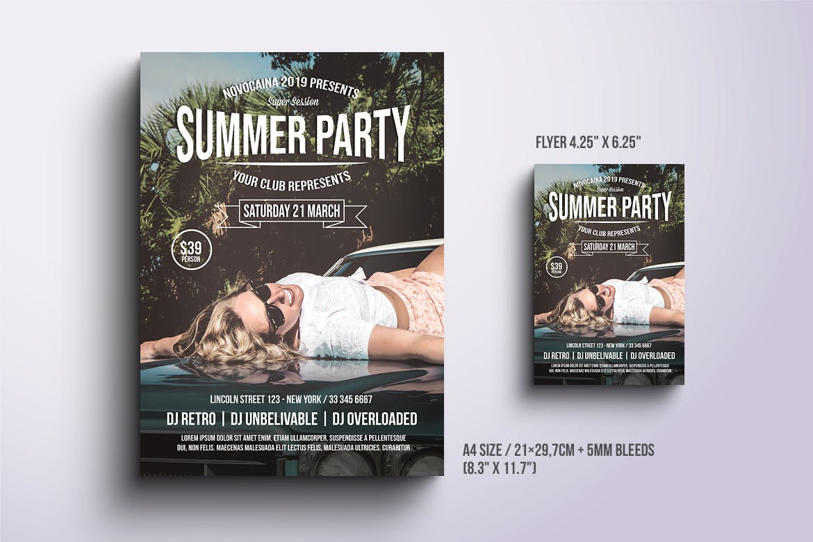 DJ/舞厅/音乐活动海报PSD素材非凡图库精选模板合集v3 Event Party Posters & Flyers Bundle V3插图(4)