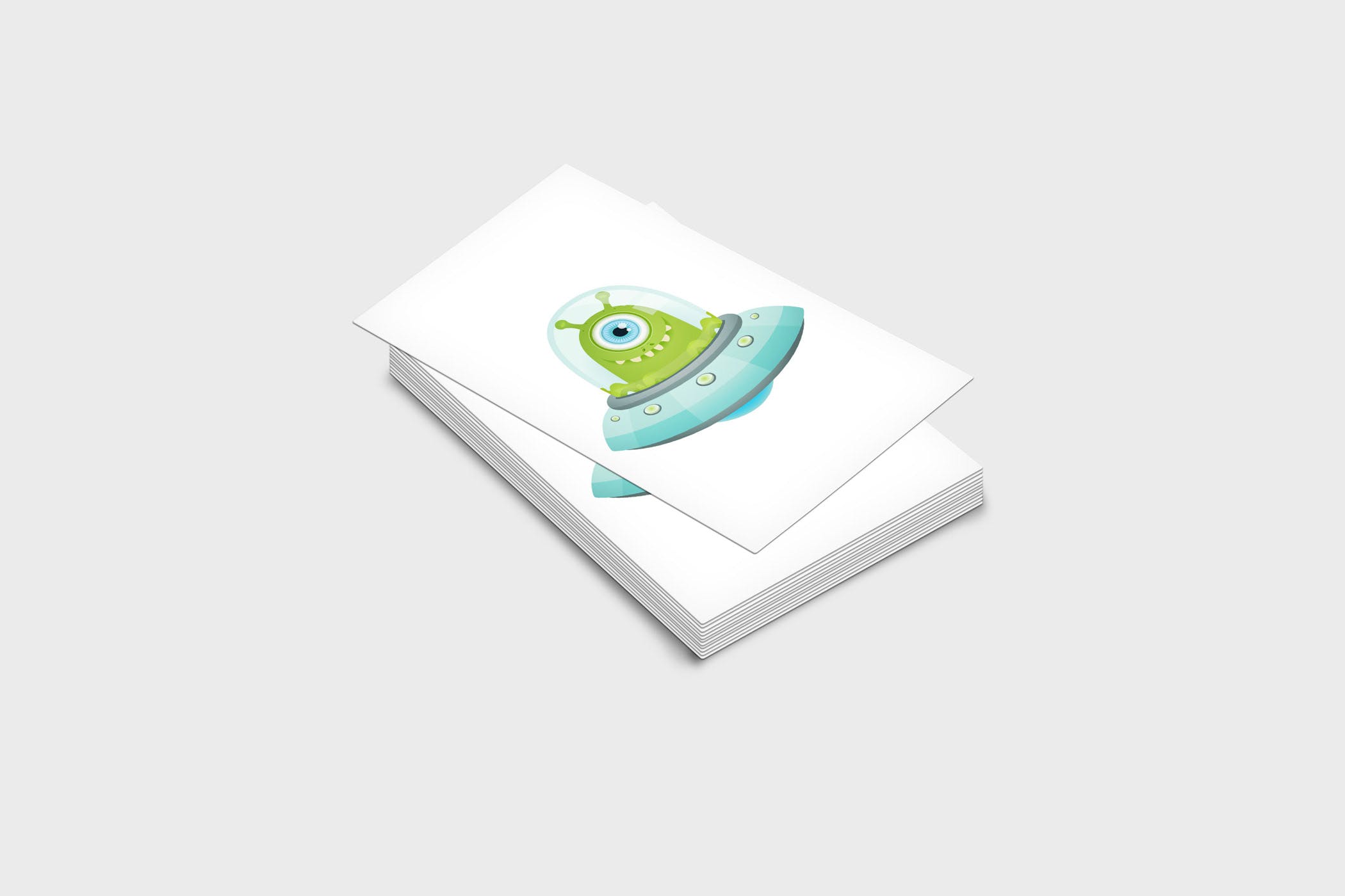企业名片设计效果图展示样机16设计网精选模板 4 Business Card Mock-Up Template插图(1)