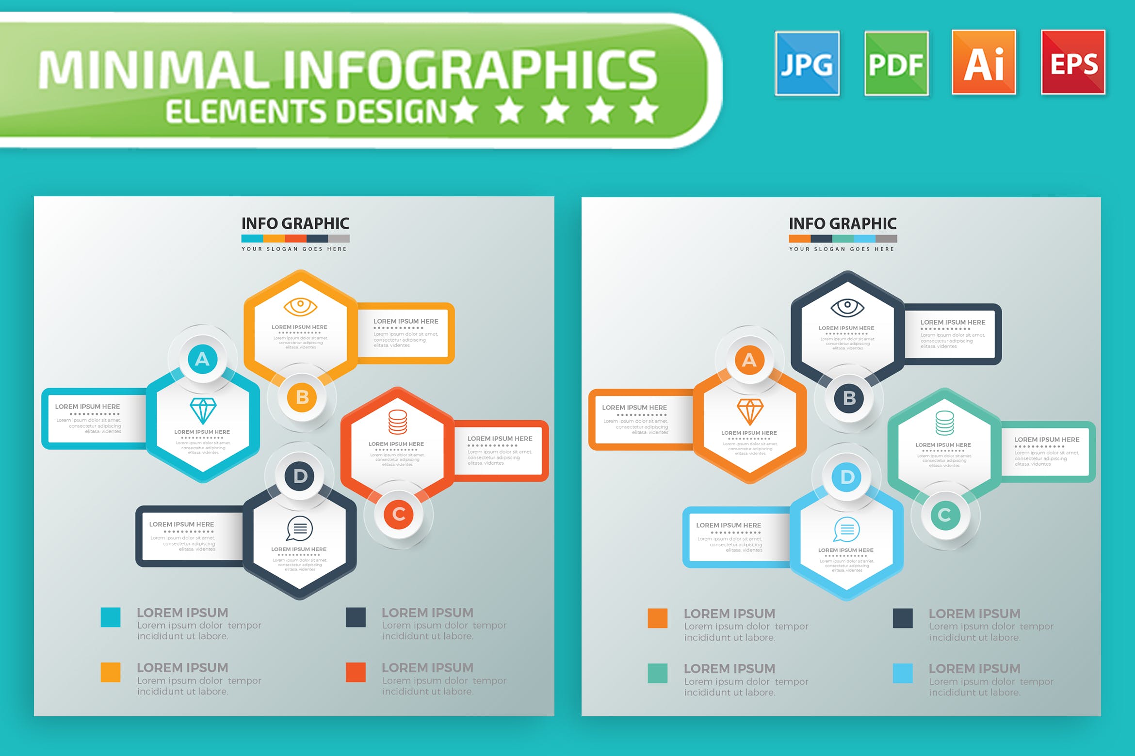 要点说明/重要特征信息图表矢量图形16图库精选素材v7 Infographic Elements Design插图