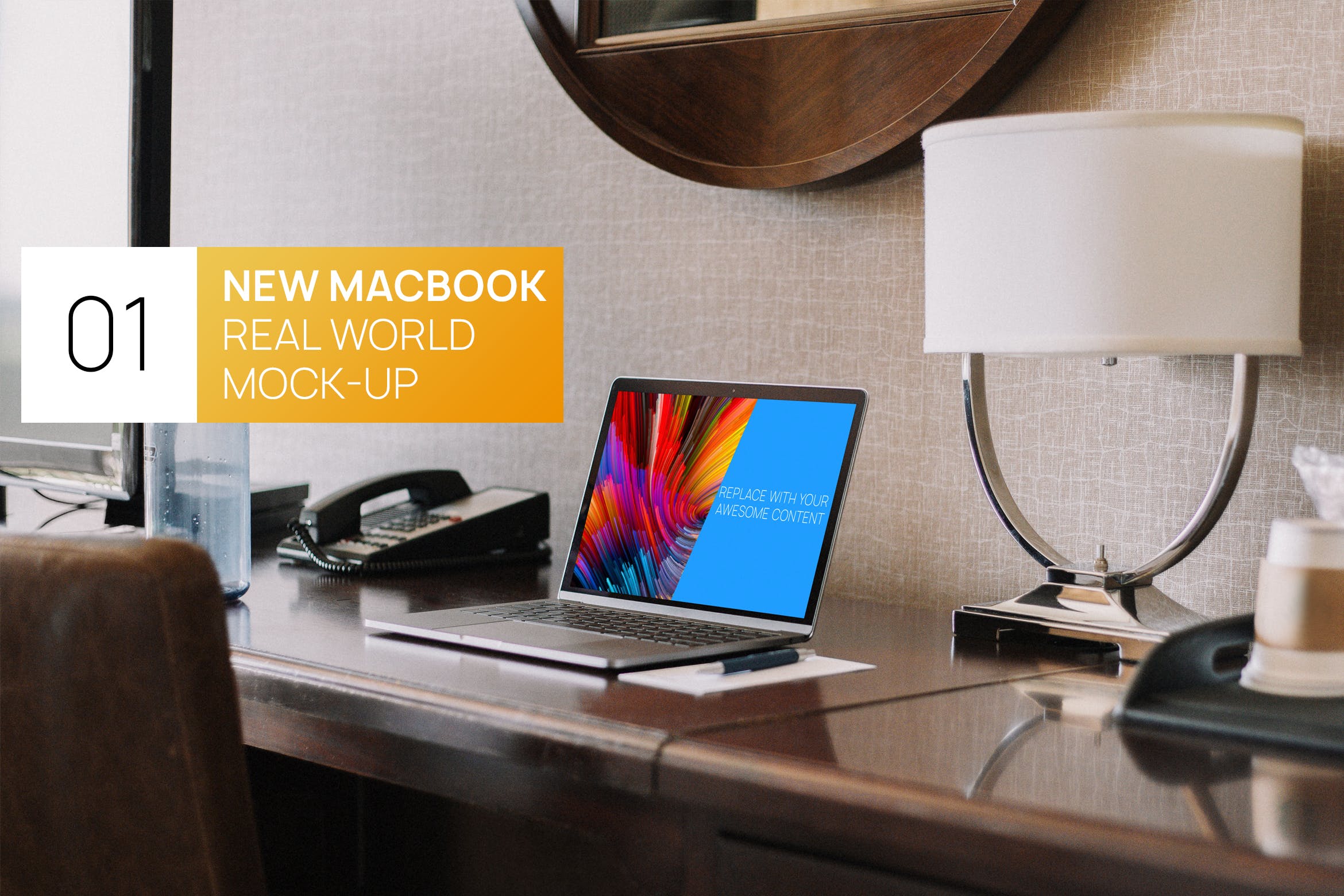 居家卧室桌面场景13寸MacBook电脑16设计网精选样机 New Macbook 13 Interior Real World Photo Mock-up插图