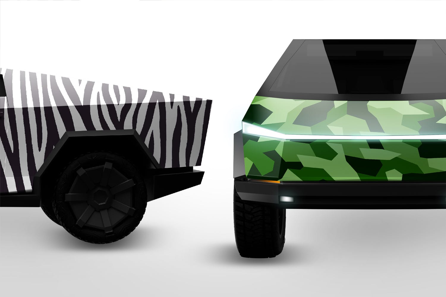 特斯拉电动卡车外观印花设计16设计网精选 Tesla Cybertruck Mockups插图(1)