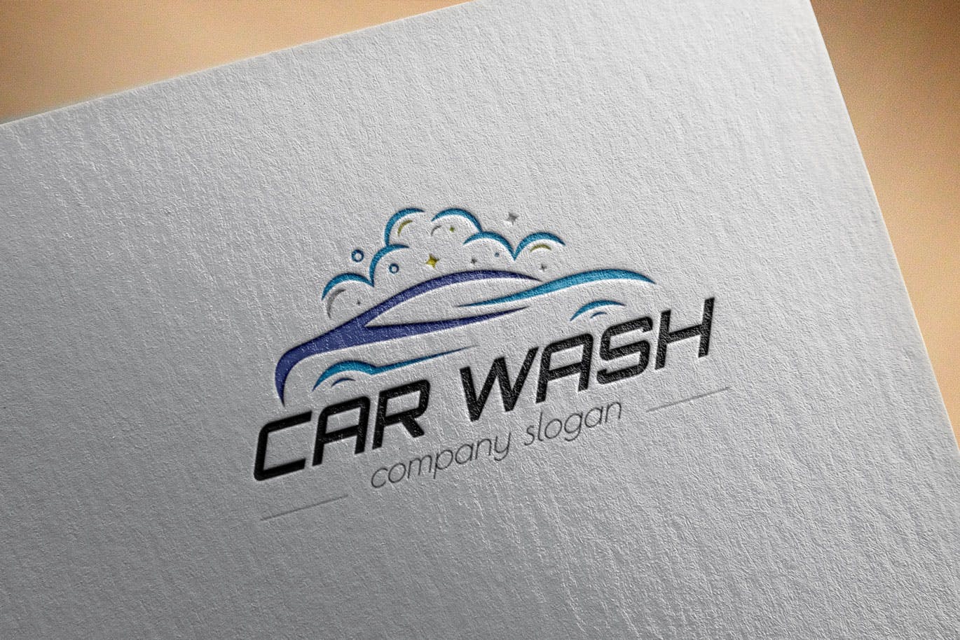 洗车店品牌Logo设计素材库精选模板 Car Wash Business Logo Template插图(2)
