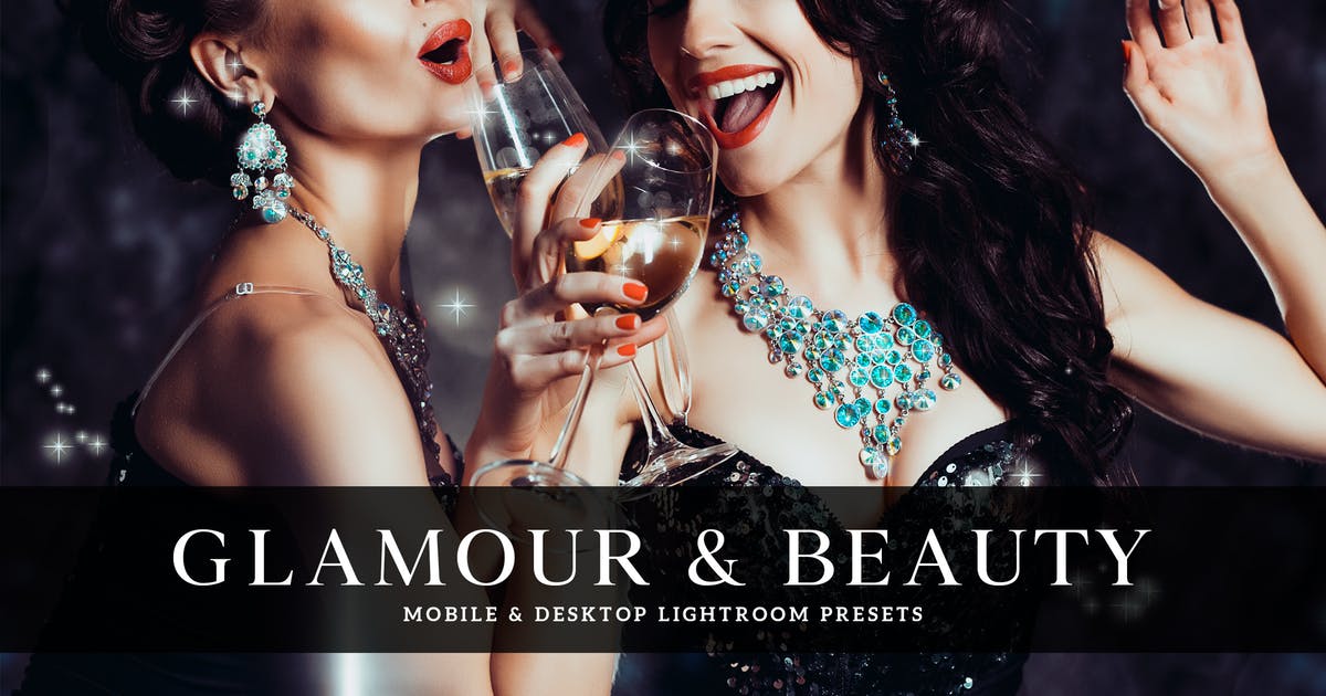 魅力女神摄影照片后期处理Lightroom调色预设 Glamour & Beauty Mobile & Desktop Lightroom Preset插图