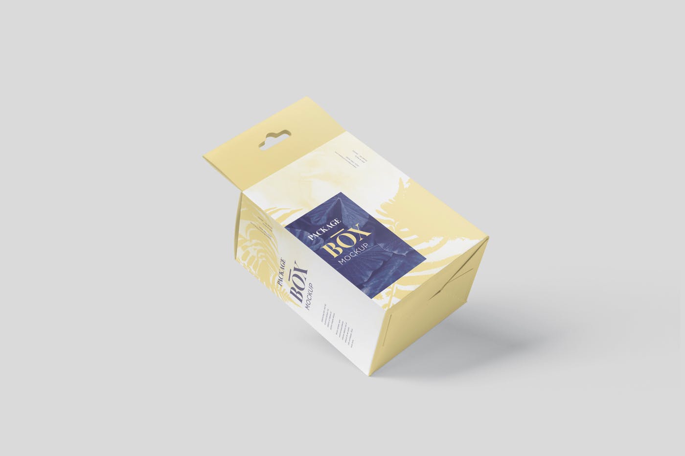 挂耳式扁平矩形包装盒16图库精选模板 Package Box Mockup Set – Slim Square with Hanger插图(3)