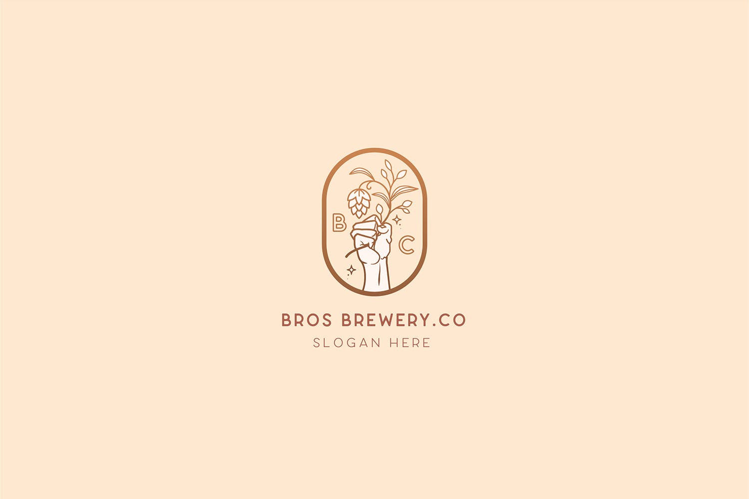 咖啡/啤酒品牌Logo设计16设计网精选模板 Brewery Brotherhood cafe beer Logo Template插图(2)