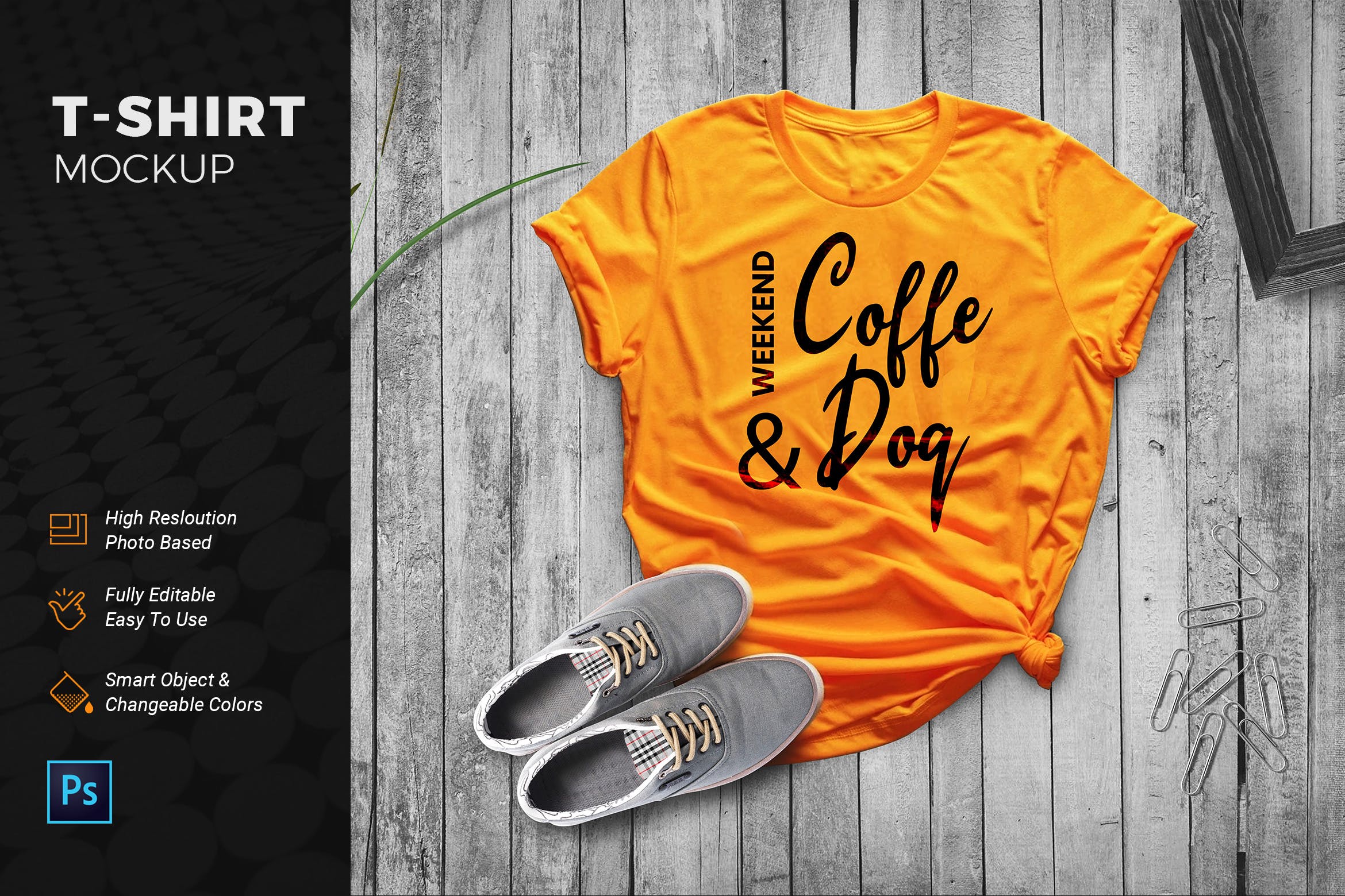 T恤创意摆拍效果图样机16设计网精选模板 TShirt Mockup插图