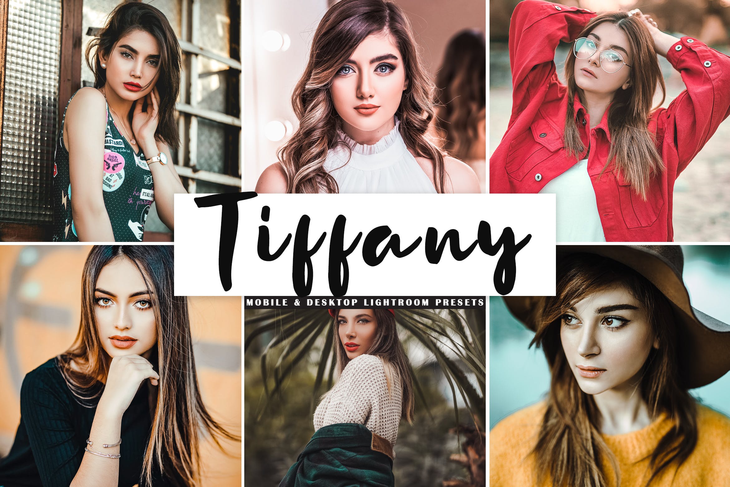 唯美暖色调肖像摄影后期处理非凡图库精选LR预设 Tiffany Mobile & Desktop Lightroom Presets插图