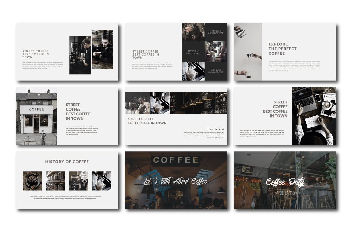 咖啡品牌/咖啡店策划方案16图库精选PPT模板 Coffee | Powerpoint Template插图(3)