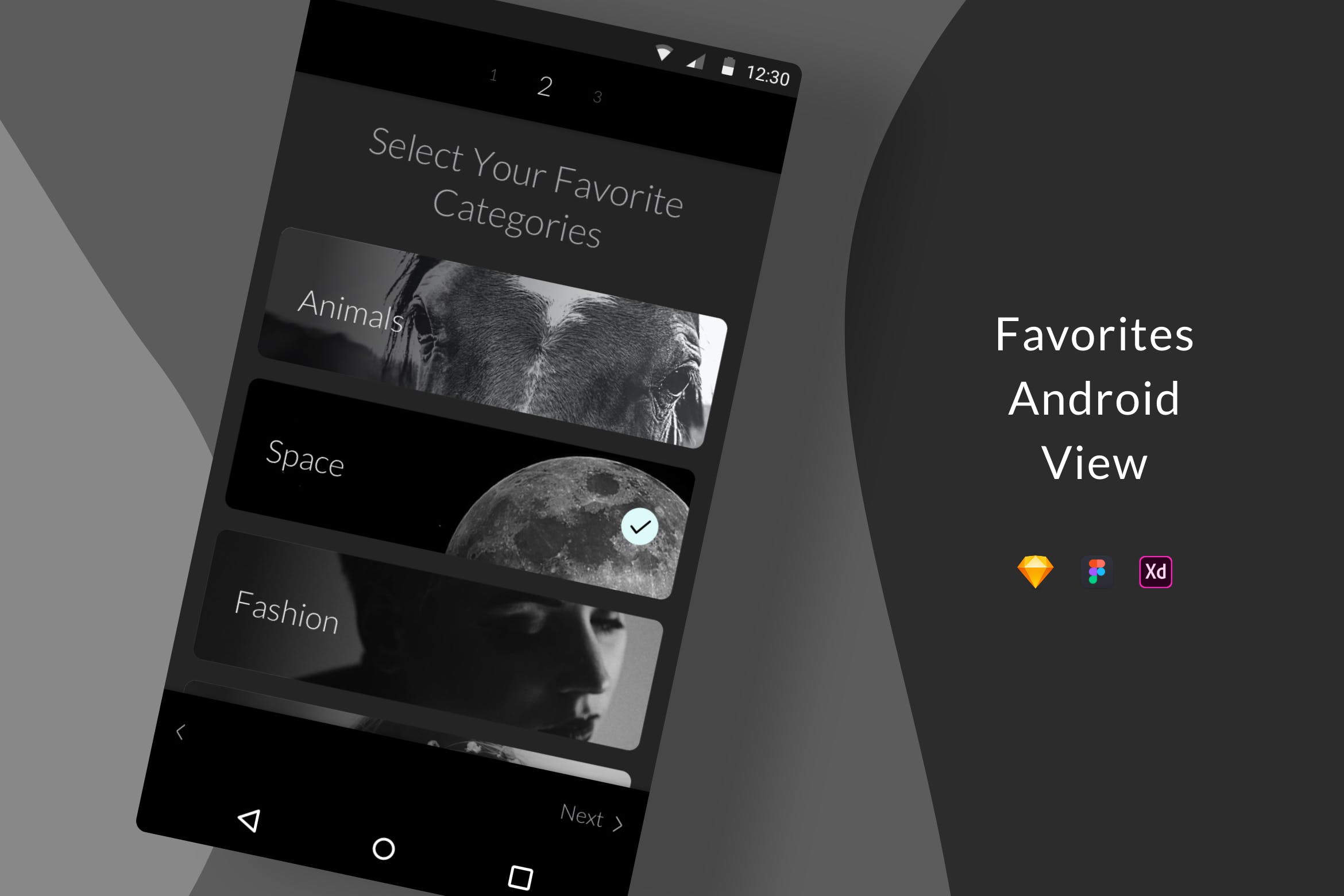 Android收藏夹视图界面UI设计16设计网精选模板 Favorites Android View插图