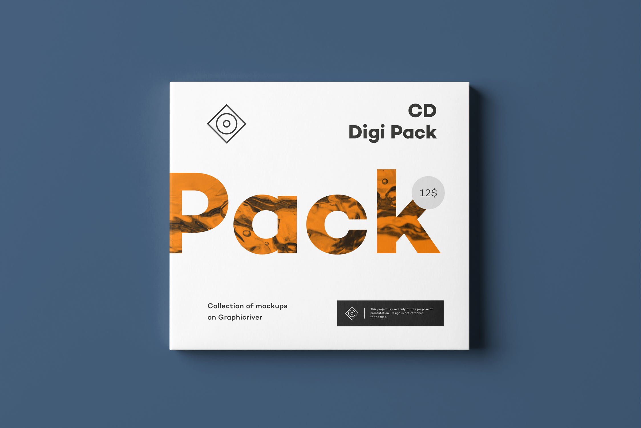CD光碟封面&包装盒设计图素材库精选模板v8 CD Digi Pack Mock-up 8插图(2)