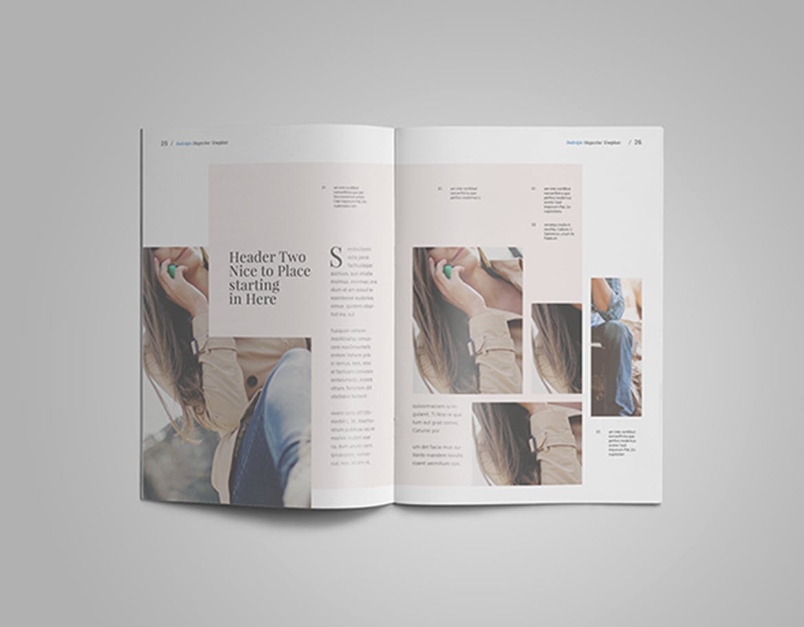 高端旅行/摄影主题16设计网精选杂志版式设计InDesign模板 InDesign Magazine Template插图(10)