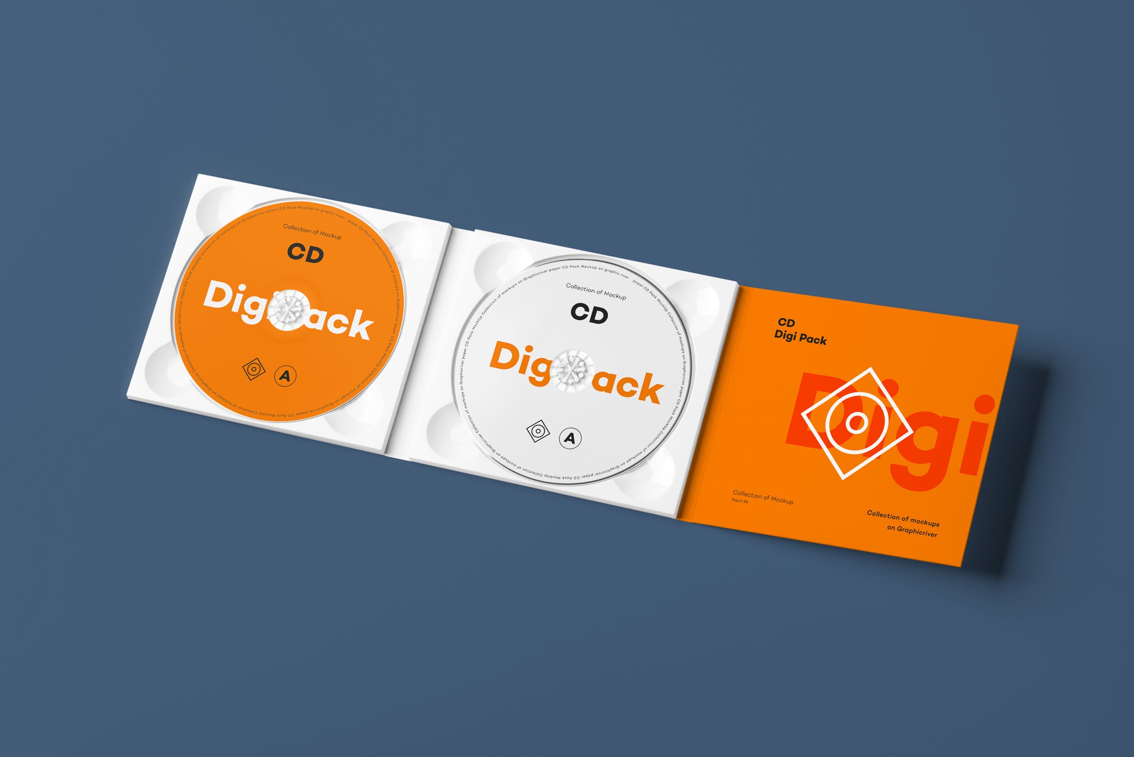 CD光碟封面&包装盒设计图普贤居精选模板v8 CD Digi Pack Mock-up 8插图(13)