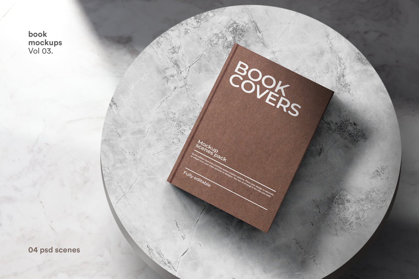 牛皮纸精装图书封面设计样机16设计网精选套件 Book Cover Mockups kit插图