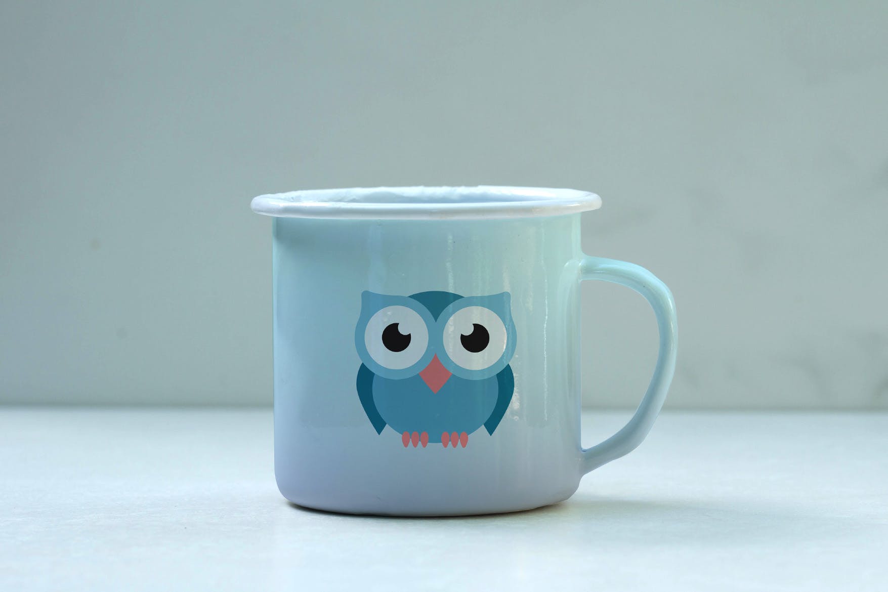 搪瓷杯印花设计效果图素材中国精选 Enamel Mug Mockup插图(2)
