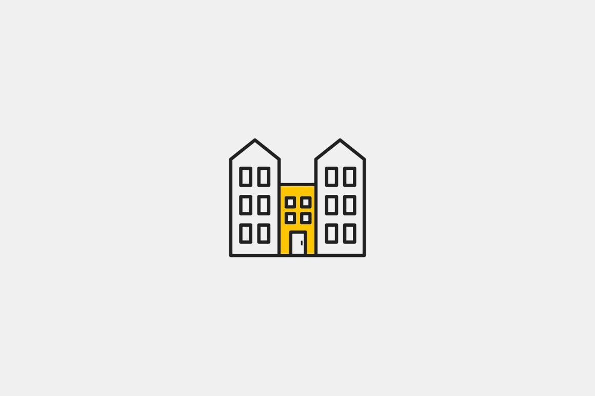 20枚房子&建筑主题矢量线性非凡图库精选图标 20 House & Building Icons插图(3)