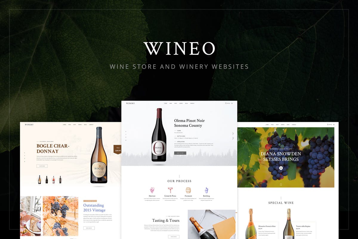 葡萄酒/洋酒酒类网上商城设计PSD模板 Wineo – Wine Store PSD Template插图