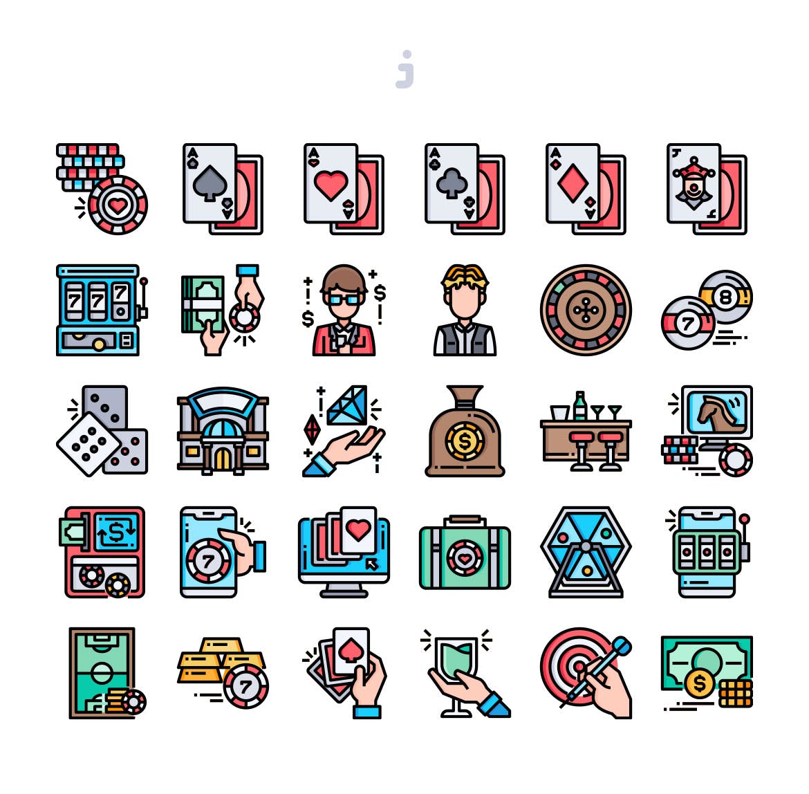 30枚赌场博彩主题矢量16图库精选图标 30 Gambling Icons插图(1)