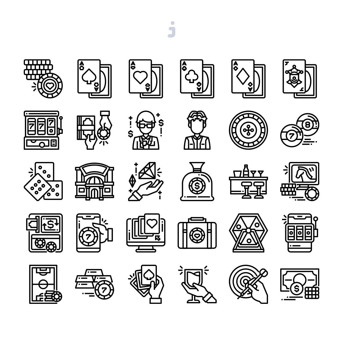 30枚赌场博彩主题矢量16图库精选图标 30 Gambling Icons插图(2)