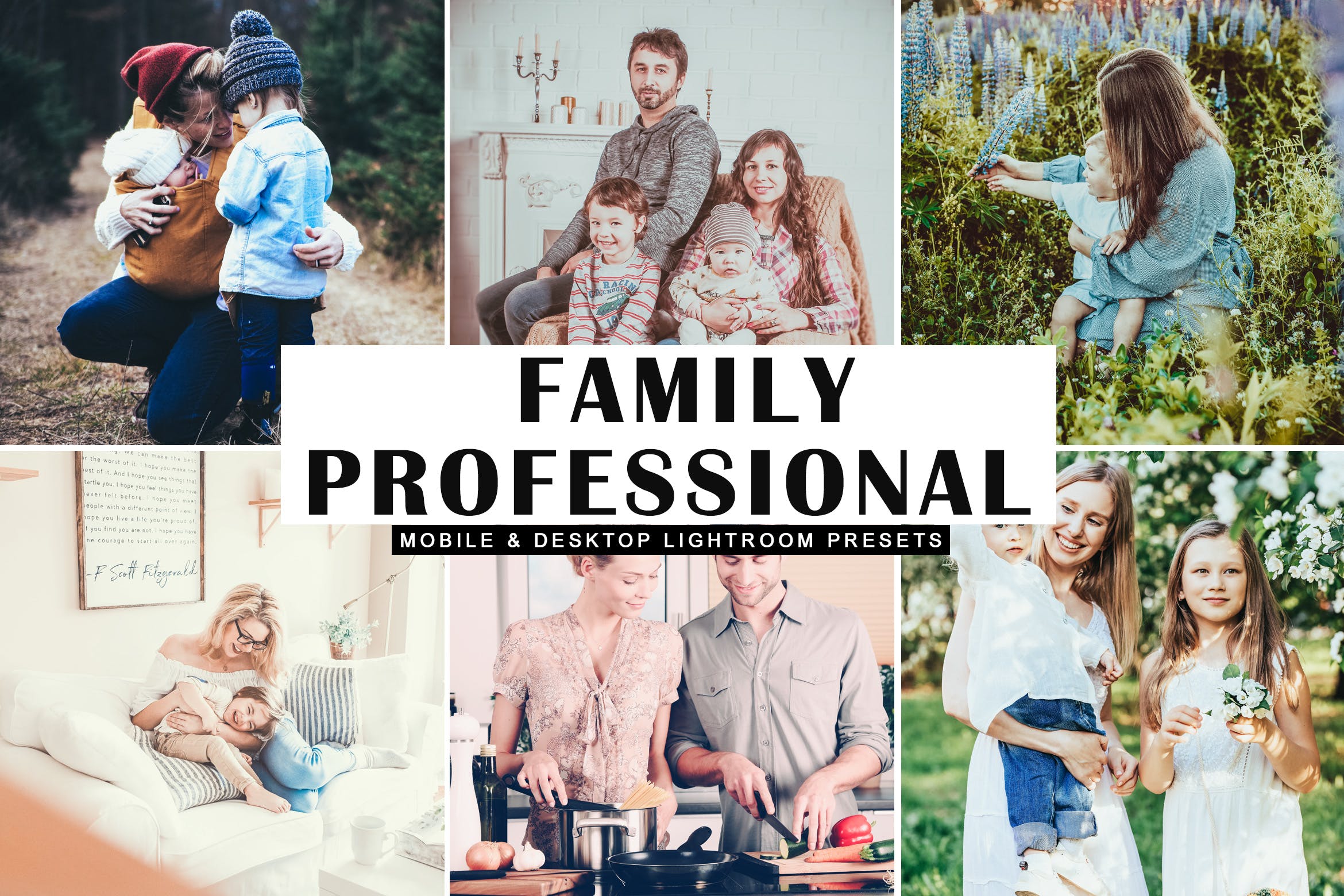 全家福家庭生活照片调色滤镜16图库精选LR预设 Family Professional Lightroom Presets插图