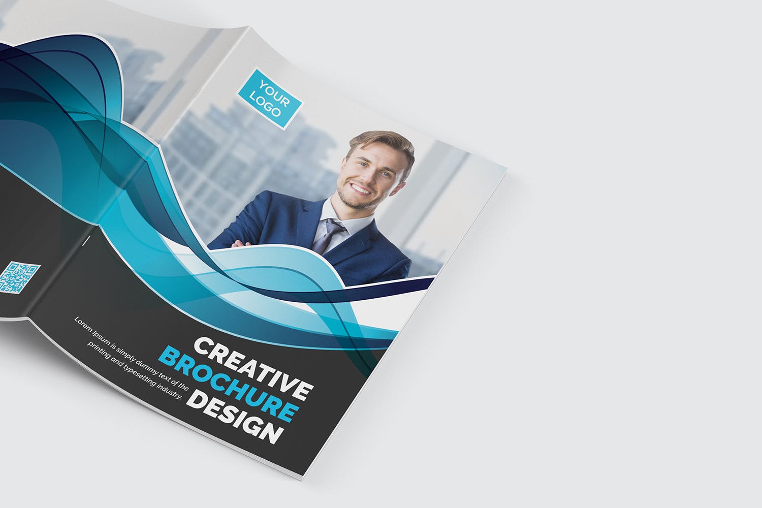 现代高逼格企业对折页宣传册设计模板 Bifold Brochure插图(4)