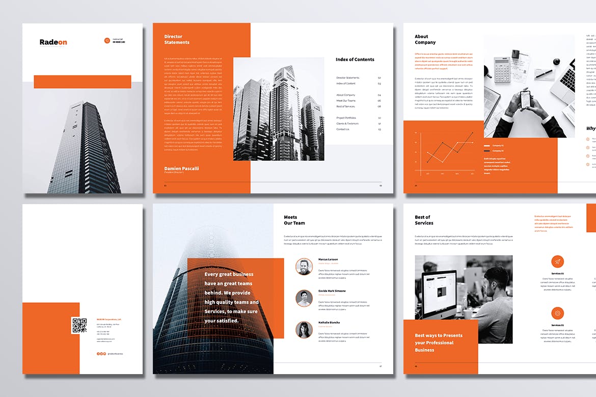 创意代理公司简介宣传画册&服务手册设计模板 RADEON Creative Agency Company Profile Brochures插图(4)